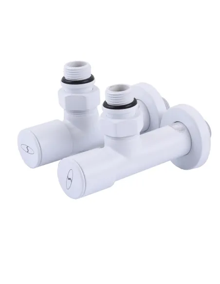 Кран вентильный угловой Solomon Lux 1/2 7777 White, 2 шт - 1