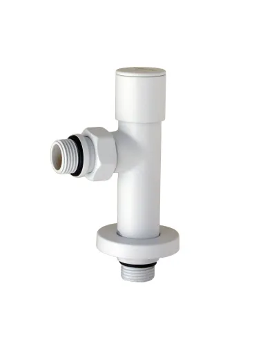 Кран вентильный угловой Solomon Lux 1/2 7777 White, 2 шт - 2