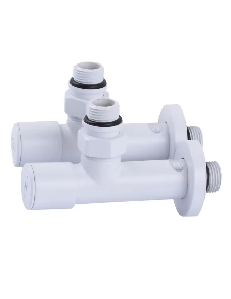 Кран вентильный угловой Solomon Lux 1/2 7777 White, 2 шт - 3