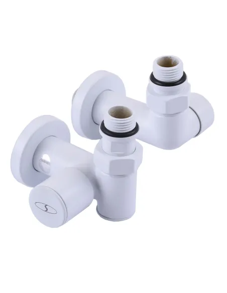 Кран вентильный угловой Solomon Lux 1/2 7777 TEN White, 2 шт - 1