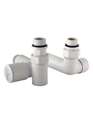 Кран вентильный угловой Solomon Lux 1/2 7777 TEN White, 2 шт - 2