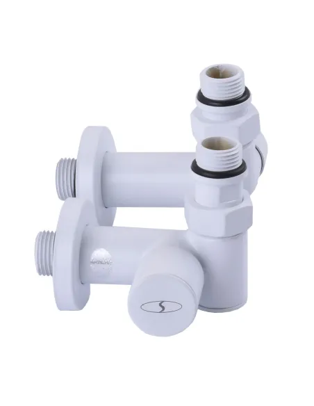 Кран вентильный угловой Solomon Lux 1/2 7777 TEN White, 2 шт - 3