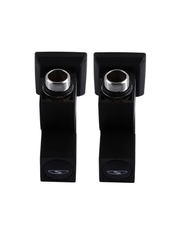 Кран напівоборотний Solomon Lux 1/2 8888 Cube Black, 2 шт - 5