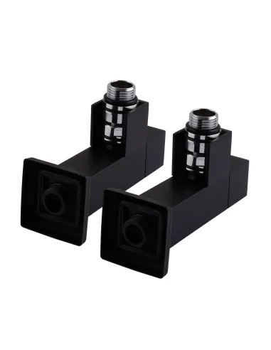 Кран напівоборотний Solomon Lux 1/2 8888 Cube Black, 2 шт - 7