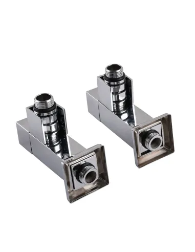 Кран полуоборотный угловой Solomon Lux 1/2 8888 Cube Chrom, 2 шт - 4