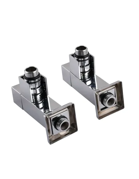 Кран полуоборотный угловой Solomon Lux 1/2 8888 Cube Chrom, 2 шт - 4