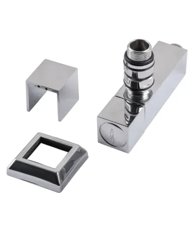 Кран полуоборотный угловой Solomon Lux 1/2 8888 Cube Chrom, 2 шт - 5