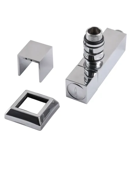 Кран полуоборотный угловой Solomon Lux 1/2 8888 Cube Chrom, 2 шт - 5