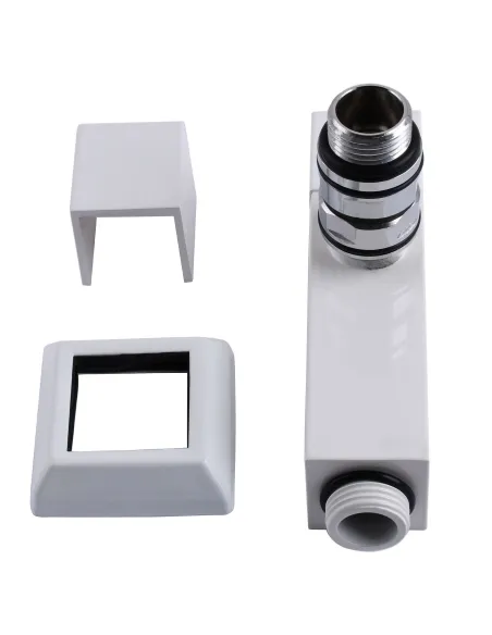 Кран полуоборотный угловой Solomon Lux 1/2 8888 Cube White, 2 шт - 4