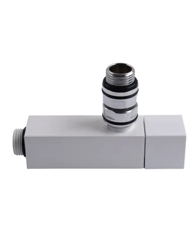 Кран полуоборотный угловой Solomon Lux 1/2 8888 Cube White, 2 шт - 5