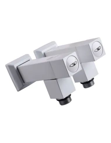 Кран полуоборотный угловой Solomon Lux 1/2 8888 Cube White, 2 шт - 9