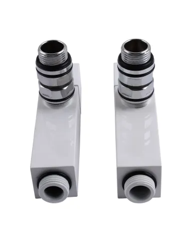 Кран полуоборотный угловой Solomon Lux 1/2 8888 Cube White, 2 шт - 10