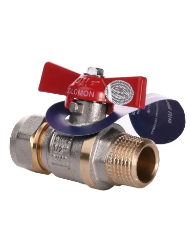 Кран шаровой Solomon 16х1/2 B1183 наружная резьба - 3