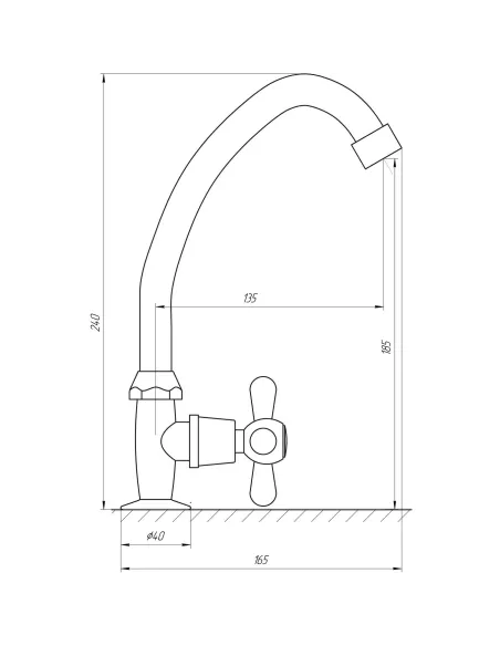 Монокран для умывальника Ecomix EGHI-1050CER хром - 4