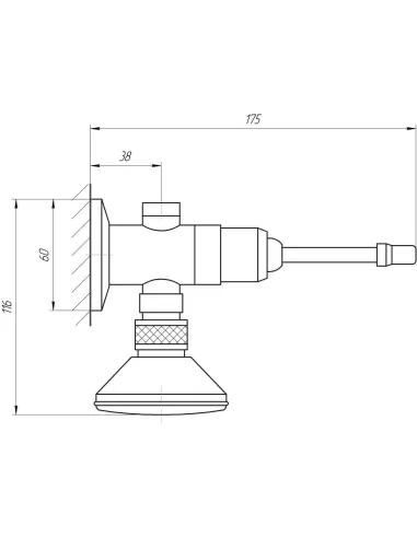 Кран-дозатор для душу Tremolada Тremo-489, латунь, хром - 2