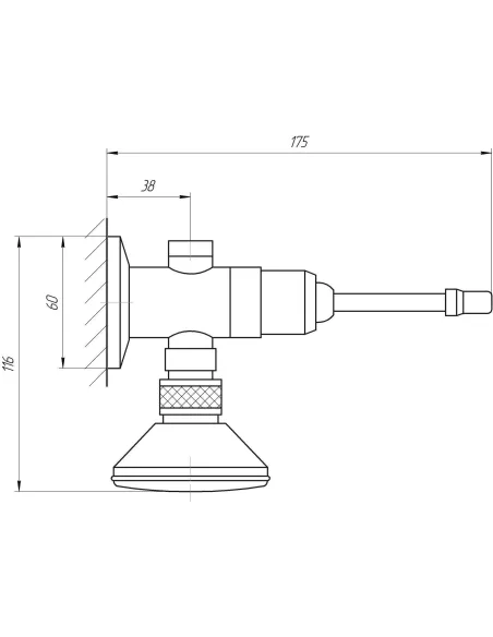 Кран-дозатор для душу Tremolada Тremo-489, латунь, хром - 2