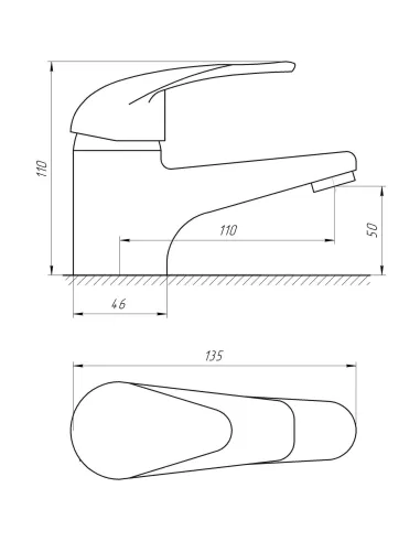 Смеситель для раковины в ванной Ecomix Energo E-GEZ-101-WH хром - 5