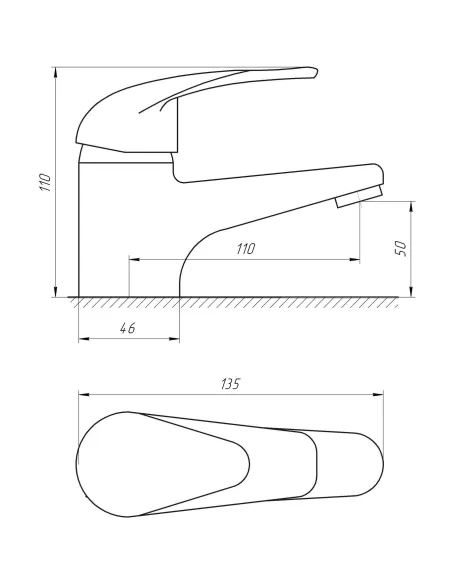 Смеситель для раковины в ванной Ecomix Energo E-GEZ-101-WH хром - 5