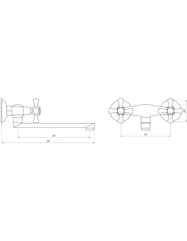 Смеситель для кухни настенный Domino DKF-027-117-Cruize хром - 5