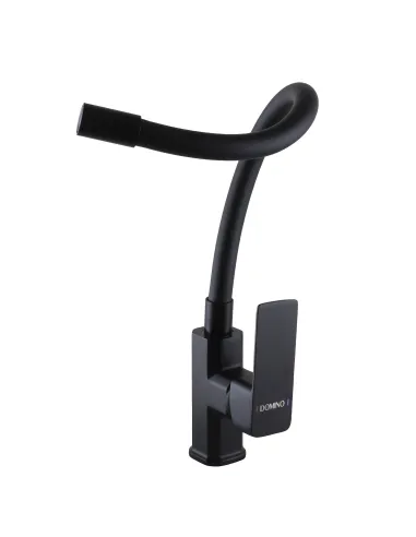Смеситель для кухни с гибким изливом Domino Malibu DMM-203 LR-Black-Black черный гофрогусак - 4