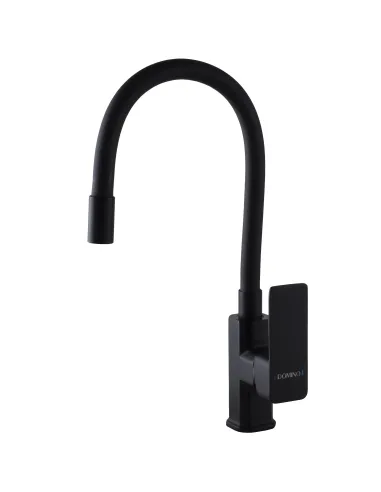 Смеситель для кухни с гибким изливом Domino Malibu DMM-203 LR-Black-Black черный гофрогусак - 5