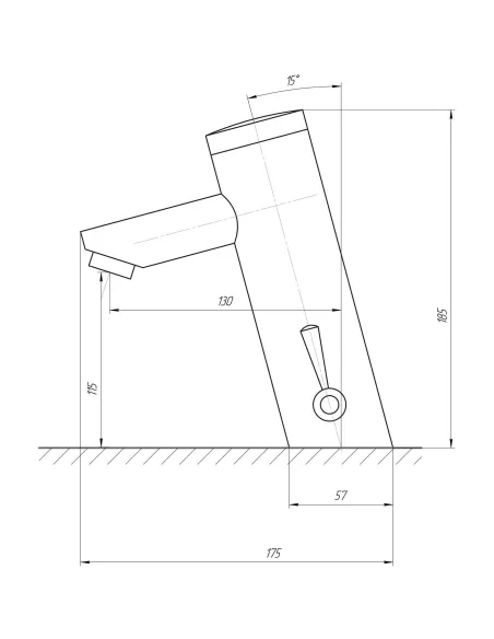 Смеситель сенсорный для умывальника Tremolada Тremo-8503, латунь, хром - 3
