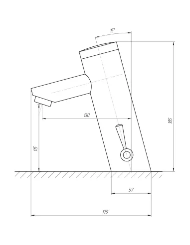 Смеситель сенсорный для умывальника Tremolada Тremo-8503 Battery, латунь, хром - 3