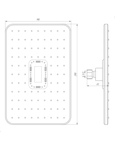 Лійка для душу тропік Globus Lux SD-003-30-00, пластик, хром, білий - 6