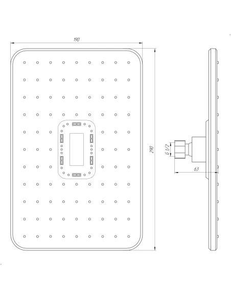Лійка для душу тропік Globus Lux SD-003-30-00, пластик, хром, білий - 6
