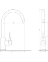 Змішувач для кухні Globus Lux Lazer GLLR-0203S-11-Graphite, латунь, графіт118,11 - 5