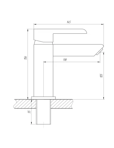 Змішувач для умивальника Domino Prestige DPS-101, латунь, хром - 7