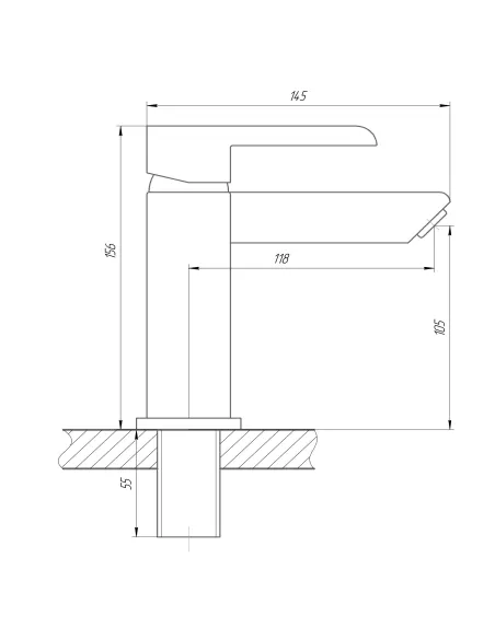 Змішувач для умивальника Domino Prestige DPS-101, латунь, хром - 7