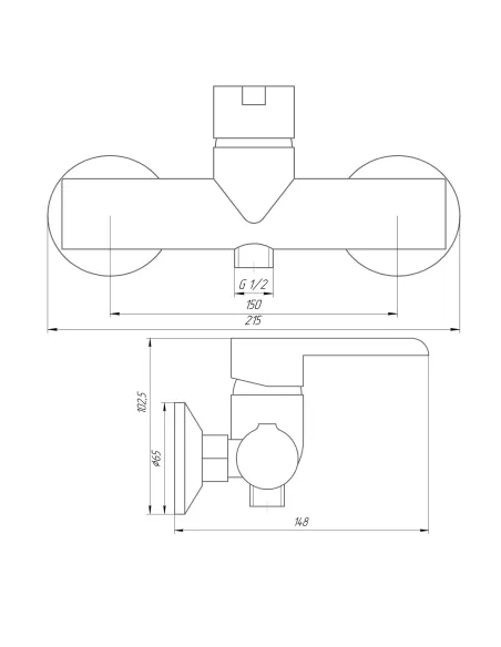 Змішувач для душу Domino Prestige DPS-105, латунь, хром - 7