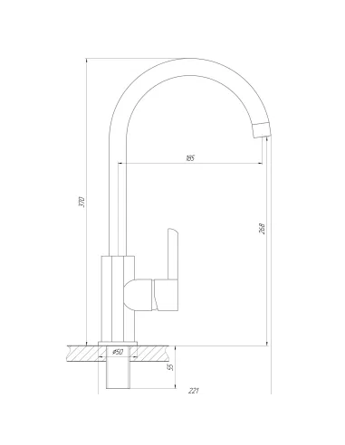 Смеситель для кухни Domino Prestige DPS-203S хром - 6