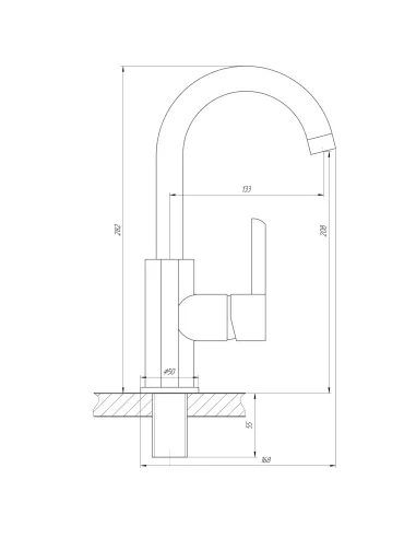 Змішувач для умивальника Domino Prestige DPS-101S, латунь, хром - 6