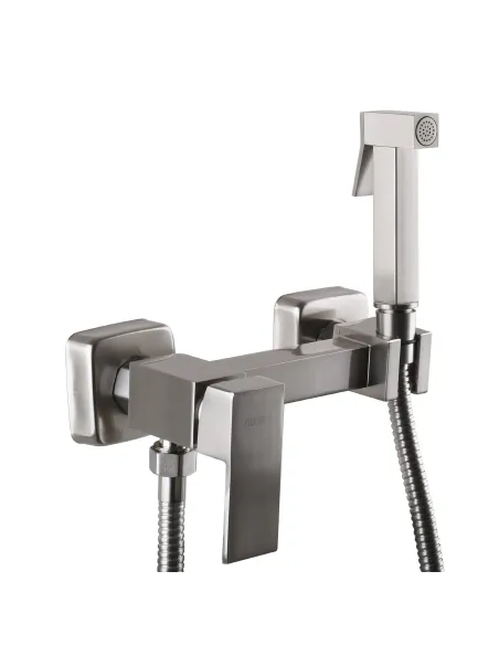 Смеситель для биде с гигиеническим душем Globus Lux Milano GLN-5-106MIX-SS нержавеющая сталь - 1