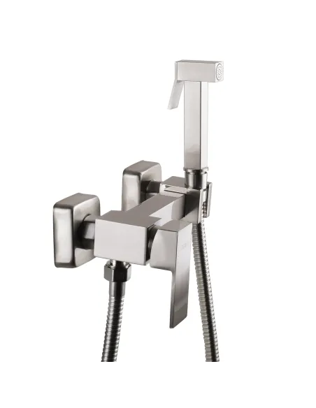 Смеситель для биде с гигиеническим душем Globus Lux Milano GLN-5-106MIX-SS нержавеющая сталь - 2