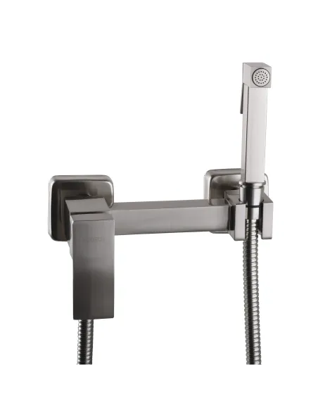 Смеситель для биде с гигиеническим душем Globus Lux Milano GLN-5-106MIX-SS нержавеющая сталь - 3