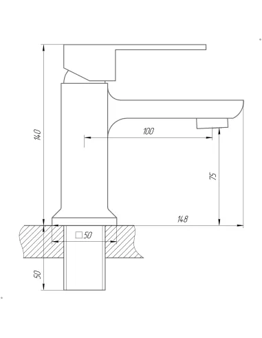 Смеситель для раковины в ванной Domino Malibu DMM-401 хром - 4