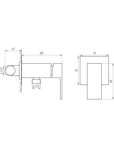 Змішувач для біде Globus Lux Milano GLM-0-106MIX-Graphite, латунь, графіт - 5
