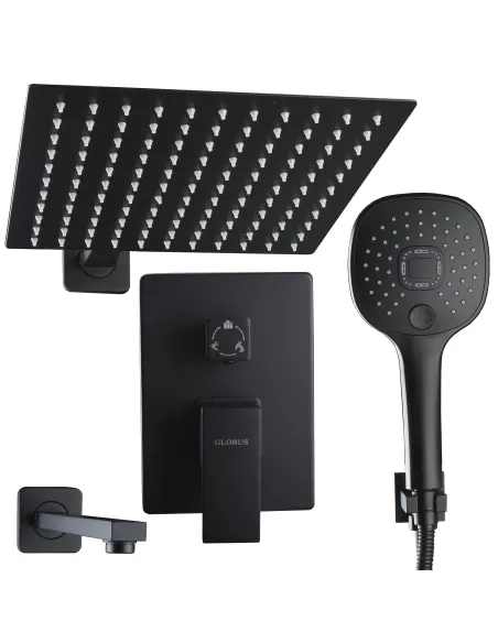 Душевая система скрытого монтажа Globus Lux Smart GLM-305L-BB с душевым набором - 4