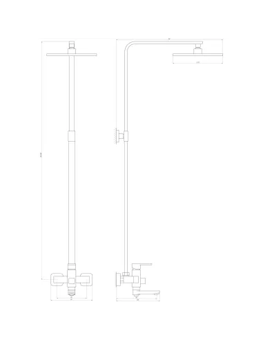 Душова система Globus Lux Milano VAN-GLM-0026-11-Graphite, латунь, графіт - 5