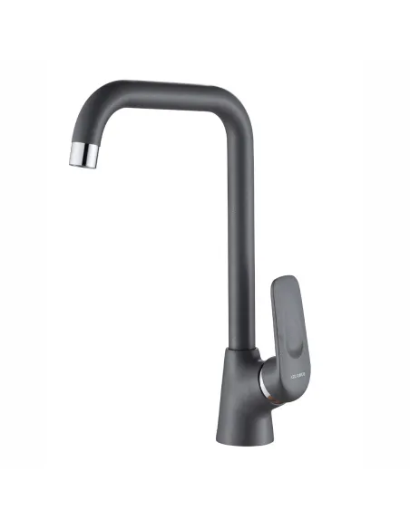 Змішувач для кухні Globus Lux Koln GLK-0203L-3-Titanium, латунь, темно-сірий - 1