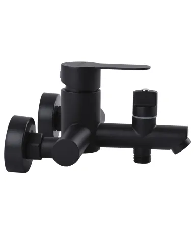 Смеситель для ванны с душем Globus Lux Alpen SBT4-102NE-BB, нержавеющая сталь, черный - 3