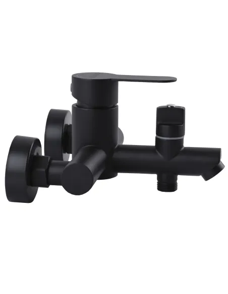 Смеситель для ванны с душем Globus Lux Alpen SBT4-102NE-BB, нержавеющая сталь, черный - 3