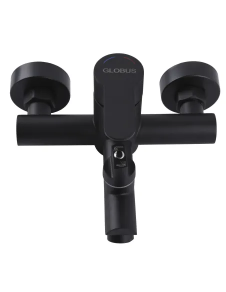 Смеситель для ванны с душем Globus Lux Alpen SBT4-102NE-BB, нержавеющая сталь, черный - 5