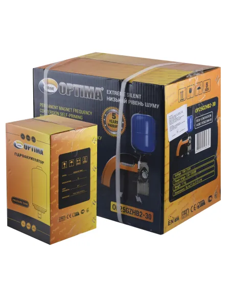 Насосная станция Optima Prime OP25GZHB2-30 0,37 кВт, с частотным преобразователем, бак 5 литров - 7