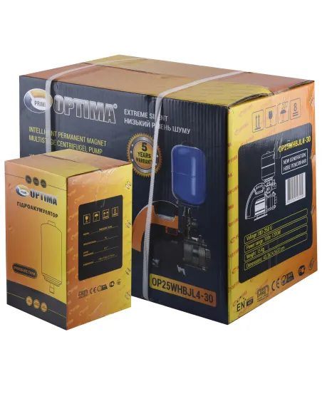 Насосная станция Optima Prime OP25WHBJL4-30 0,37 кВт, с частотным преобразователем, бак 5 литров - 2