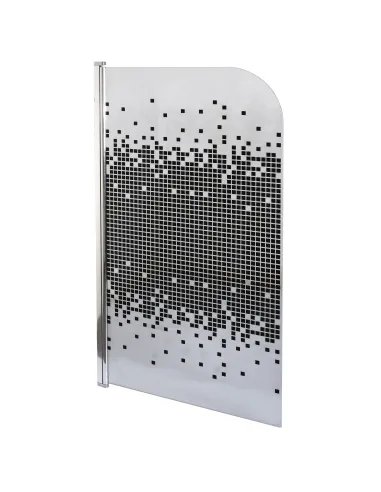 Стеклянная шторка для ванной Bravo Elba 80В Mosaic прозрачная - 3