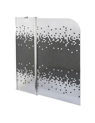 Стеклянная шторка для ванной Bravo Enza 120B Mosaic прозрачная - 2